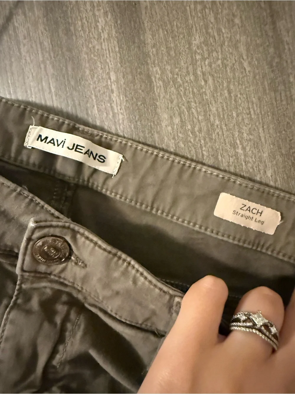 Mavi Men's Olive/Tan Straight Leg Chinos
